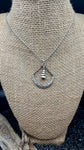 Silver Crescent Cairn Necklace