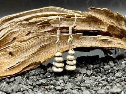 Sterling Silver Tiny Cairn Earrings