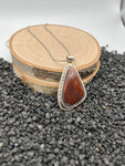 Red Plume Agate Pendant