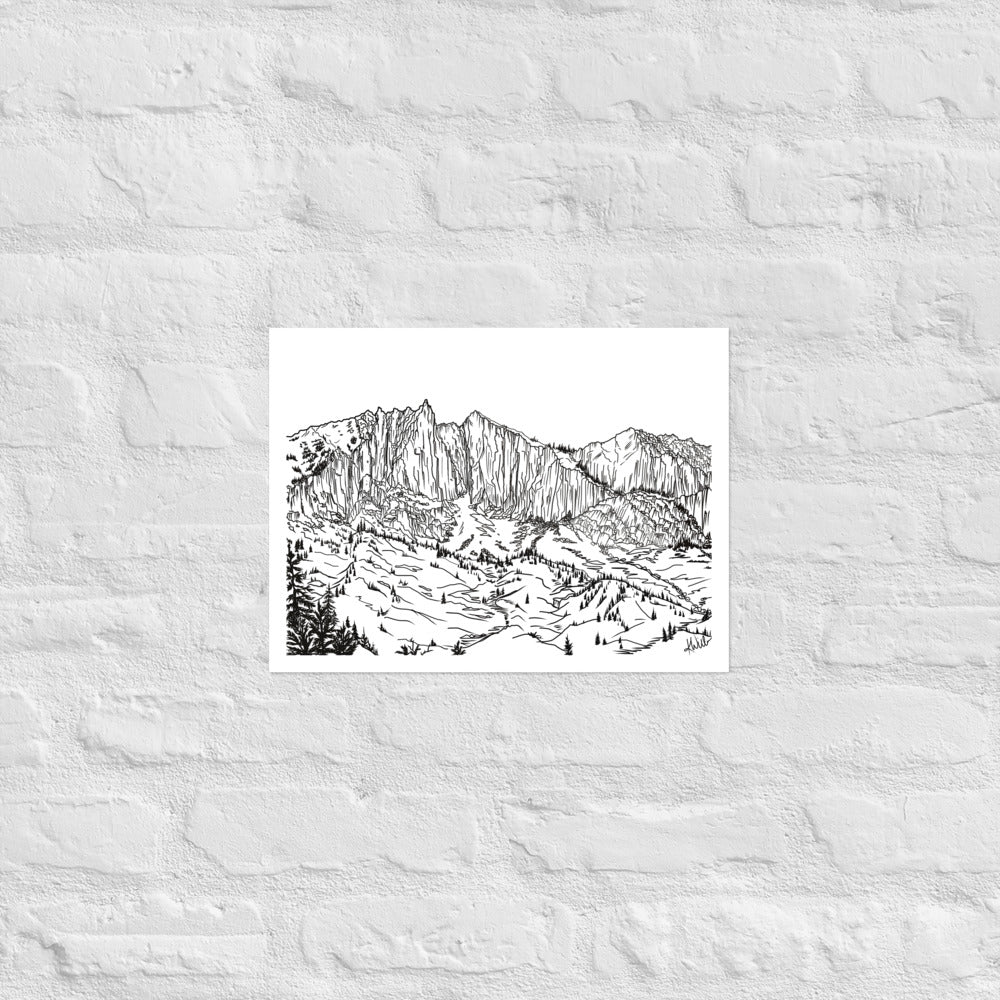 Lone Peak Sketch Giclee Print – MountainSoul Co