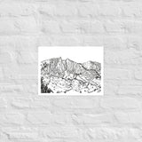 Lone Peak Sketch Giclee Print