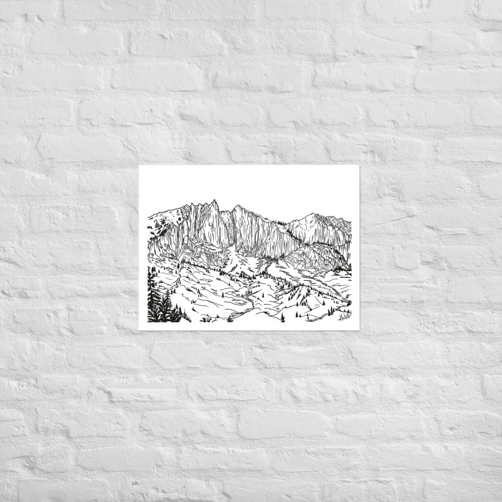 Lone Peak Sketch Giclee Print – MountainSoul Co