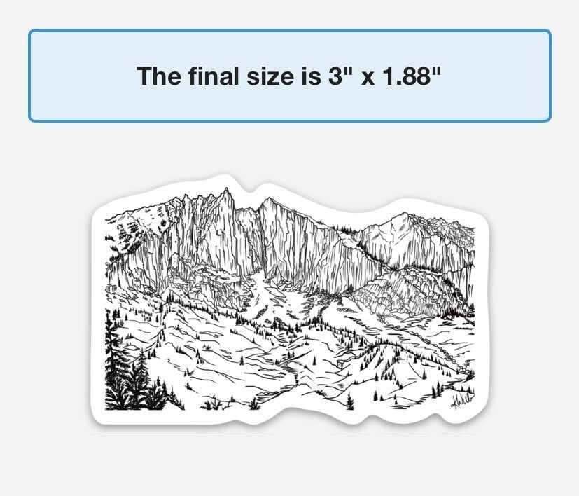 Lone Peak Sketch Stickers – MountainSoul Co