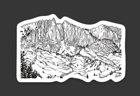 Lone Peak Sketch Stickers