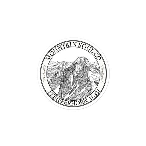 Pfeifferhorn Peak Marker Sticker (West face)