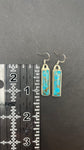 Turquoise and Silver Bar Earrings