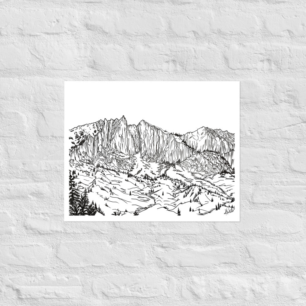 絵画 Lone Mountain Lonely Mountain – Shiree Burch Artwork