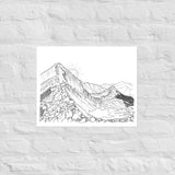 Pfeifferhorn Ridge Sketch Giclee Print