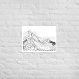 Pfeifferhorn Ridge Sketch Giclee Print