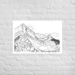 Pfeifferhorn Ridge Sketch Giclee Print