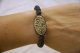 Mountain and Sky Bracelet (Lava Beads)