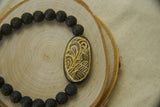 Mountain and Sky Bracelet (Lava Beads)