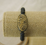 Mountain and Sky Bracelet (Lava Beads)